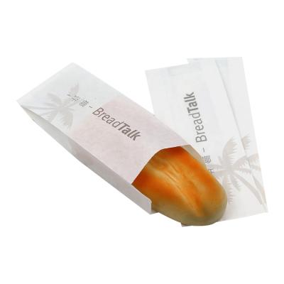 China Biodegradable Customized Leakproof Paper Bag Toast Bread Translucent Paper Bag For Long Bread Packaging for sale