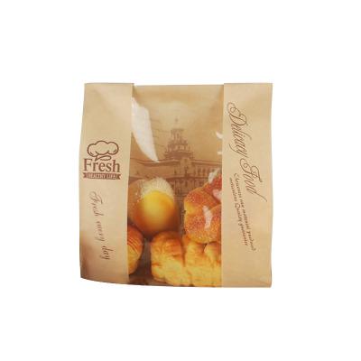 China Recycled materials machine make disposable kraft paper bag qianxin cheap brown paper bag with printing bakery paper bag for sale