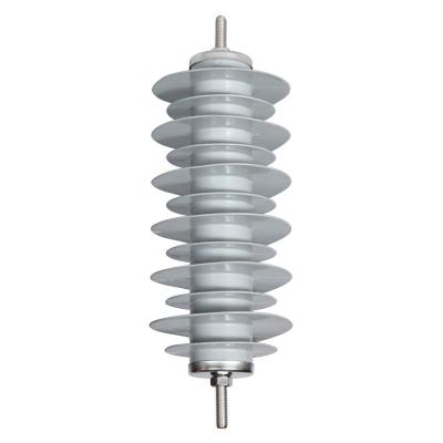 China Medium Line 27kV 5kA 10kA Metal Oxide Silicone High Voltage or Medium Voltage Surge Material Electric Power Arrester for sale