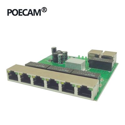 China LACP 8 Switch 10/100/1000mbps Product Module 1000Mbps Utp Port RJ45 Port Fast Ethernet Gigabit Switches PCBA Board Module for sale