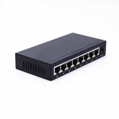 China POE 6 Port Passive Steel Case 10/100/1000mbps POE 12V- 24V Poe Uplink Poe+2 Output Gigabit Ethernet Network Switch for sale