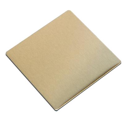 China 0.5mm Thin Gold Decorative Thin SUS ASTM 304 304L 316 SS Brushed Hairline Finish Sheet 304 Stainless Steel Plate For Sale 1000*2000mm for sale