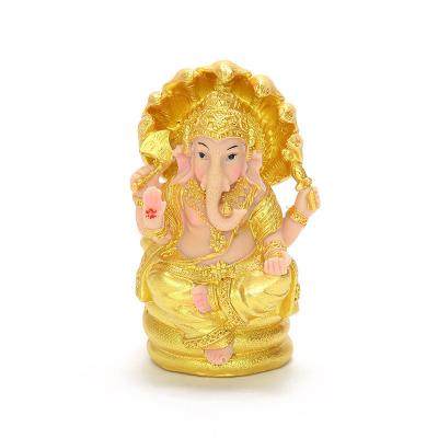 China Hindu God Lord Ganesh Small Size Resin Statue Home Office Decor Factory Direct Sale Decoration for sale