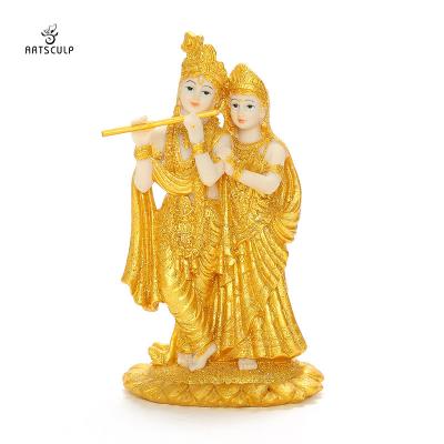 China Viet Nam Lord Radha Krishna Indian Buddha Statue Resin Figurine Hindu God Sculptures for sale