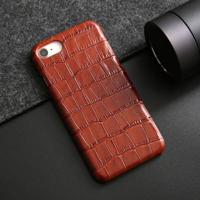 China Back Cover Case Crocodile Pattern Leather Case For Apple iPhone 7 Case Back Cover Genuine Leather Cell Phone Case For iPhone 7 for sale