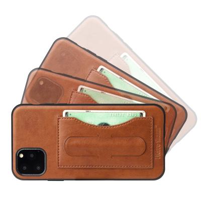 China Luxury For iPhone 11 Max Pro Case Luxury Credit Card Holder Wallet Cover Cell Phone Leather Case for sale