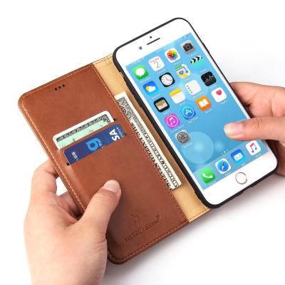 China Magnetic Wallet Case Wholesale PU Wallet Design Flip Leather Phone Case For iPhone With Card Slot for sale