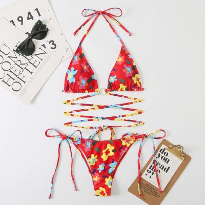 China Ladies Plus Size Beach Wear Split Ring Metal Triangle Metal Swimsuits Famous Brands Designer Womens Bikini 2022 New for sale