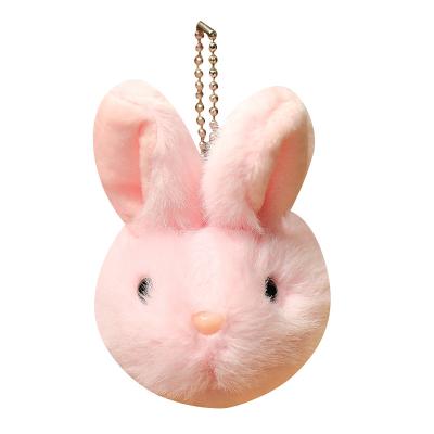 China Wholesale Cheap Design 8cm Kawaii Cute Rabbit Sound Doll Key Chain Promotion Gifts New Small Super Cartoon Wholesale For Children for sale