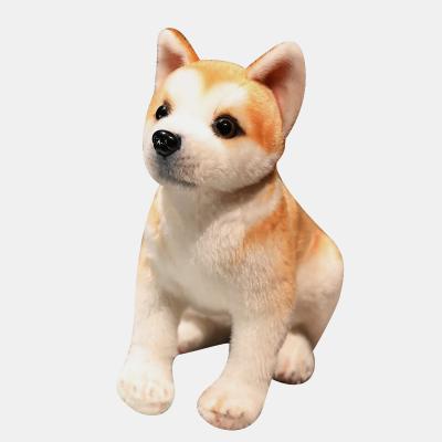 China Hot Selling Cute Cute Reality Filled Dog Toy Puppy Soft Plush Toy Akita Rovina Animal Dog Doll Stuffed Animal Simulation Plush Toy for sale