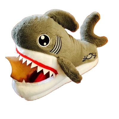 China Hot Sale Animal Shark Slippers Customized Wholesale Plush Slippers For Family Kids Love Cute Household Decoration for sale