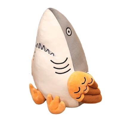 China Cute gift 35/55cm hot sale high quality shark pillow vaquta plush toy for teenager shark soft toys for kids gift for sale