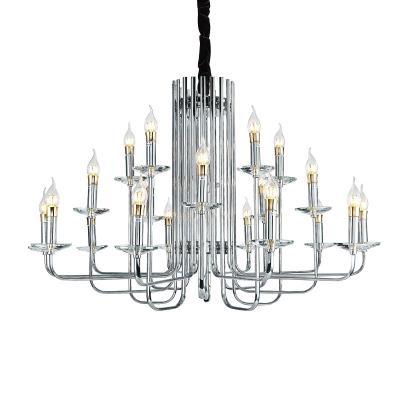 China Modern Hot Selling Chrome Chandelier Ceiling Artistic Modern Pendant Lamp High Light Efficacy Dimmable Indoor Led Pendant Light for sale