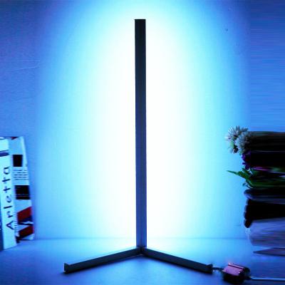 China Modern Drop Shipping Modern Nordic Living Room RGB LED Stand Tripod Corner Decorative Floor Lamp 140cm With Remote Control for sale