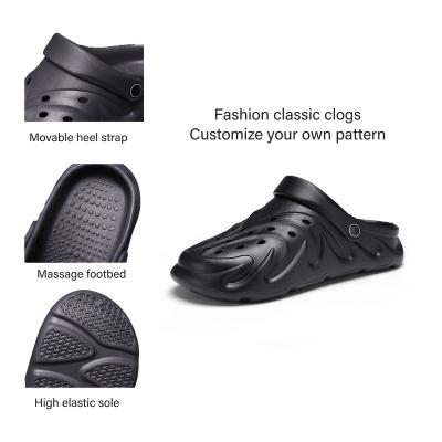 China Customizable New Waterproof Wholesale Hot Sale Design Eva Mens Platform Garden Clogs Shoes For Summer for sale