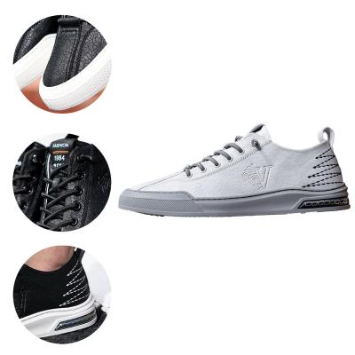 China Fashion new design men's fashion sports lace-up leisure running casual genuine leather shoes for sale