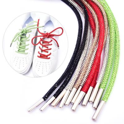 China Around 4mm High Quality Goods Using Various Special Hot Selling Bling Diamond Round Shoelaces shoelaces for sale