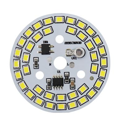 China Spotlights/Downlight/Track Light Brighter One SMD2835 Led Chip AC220v 5W 7W 9W 12W Led Bulb Round Aluminum Led PCB OEM DOB Led PCB Board for sale