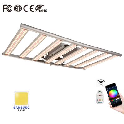 China Seed Starting 480W Collapsible Bar LED Grow Light Smart Wireless Networking Dimmable IR Remote Control Full Spectrum LM UV Smart Bar for sale