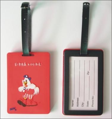 China Promotional Soft PVC Rubber Luggage Tag for sale