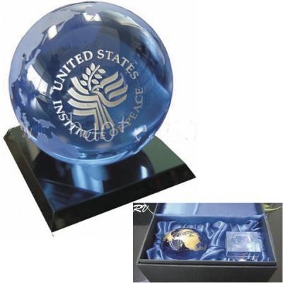 China Crystal globe with world map for sale