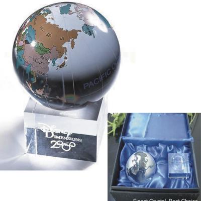 China Crystal ball with world map for gifts for sale