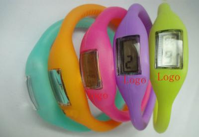 China Silicone Sporty Digital Wristband Watch for sale