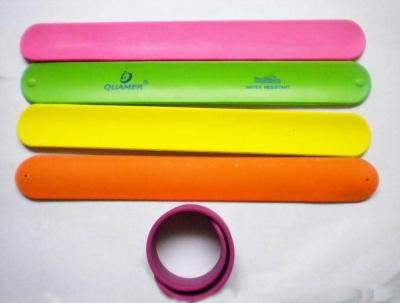 China Silicon slap wristbands for sale