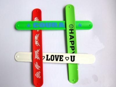 China Silicon slap wristbands for sale