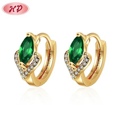 China New Trendy jewelry women 2022 cheap classic diamond CZ huggie stone earrings for party costume for sale