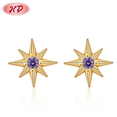 China FASHIONABLE edges fashion earrings cool earring wholesale sunny sunshine zircon stud earring jewelry accessories for teens for sale