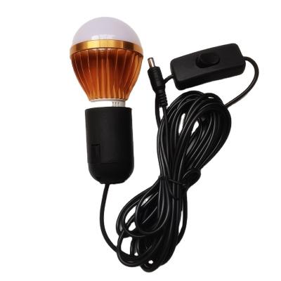 China Warehouse Africa market aluminum led jack 5m bulb dc12v 5.5*2.1 dc wire and switch for sale