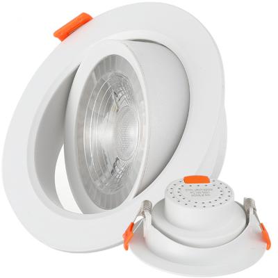 China Modern factory price 7w high lumen adjustable angle recessed led downlight for sale