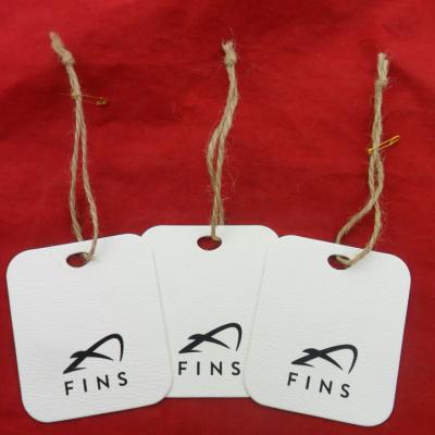 China Viable Coated Matt Cardboard Hang Tag Garment Accessories Apparel Labels with Embossed Hang Tags for Own Logo Apparel for sale