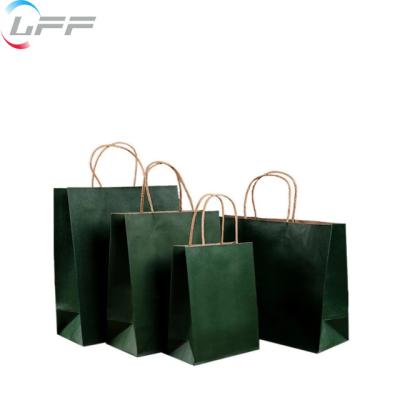 China Recyclable Custom Logo Recycled Cheap Takeaway Shopping Brown Paper Tote Bag With Handle for sale