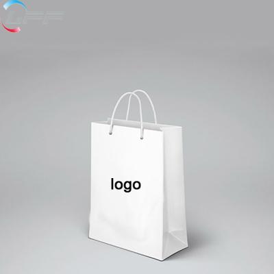 China Biodegradable Custom Luxury Brand Printed Shopping Thank You Paper Bag With Logo for sale