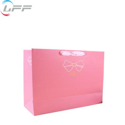 China Recyclable Personalized Paper Jewelry Bag With Ribbon Handle for sale