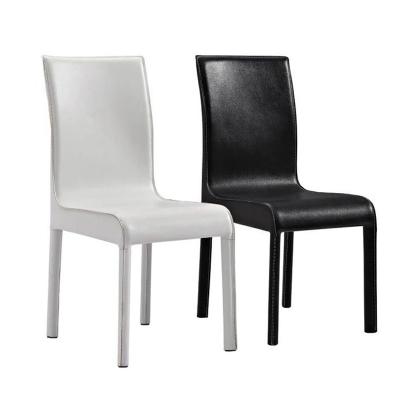 China Simple Style Modern High Back Restaurant Chairs Baisinuo Factory Leather Dining Chair Fashion Design for sale