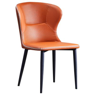 China Baisinuo Modern Design Cheap Nordic Leather Dining Chair Restaurant Dining Furniture Simple Style for sale