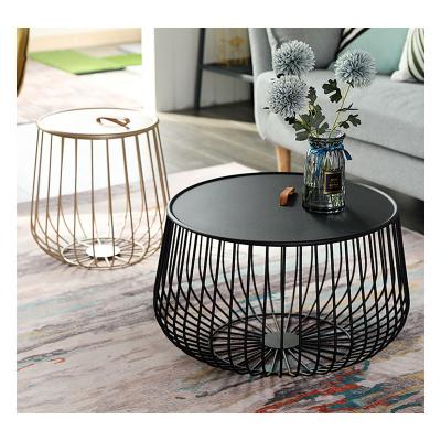 China New Creative Nordic Minimalist Small Package Storage Function Coffee Table Design Living Room Center Table Tea Table for sale