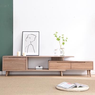 China Modern Wood TV Unit Bench Modern TV Cabinet Stand TV Storage Cabinet with 2 Drawer Shelves for Living Room for sale