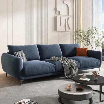 China Single Sleeper Lightweight Comfortable Sofa Couch Home Livingroom Three Seat Sofa Modern Minimalist Leisure Style Couch for sale