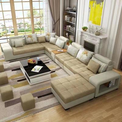 China Comfortable Lounge U Shape Sofa Set Furniture 5 7 8 9 10 11 Seats Upholstery Leather Sectional Relaxing L Shape Sofa Couch for sale