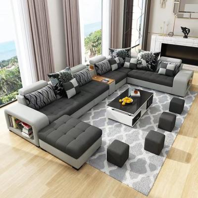 China China Factory Comfortable L Shape Sofa Couch Comfortable U Shape Royal Fabric Sectional Lounge Sofa Set 7 Seater for sale