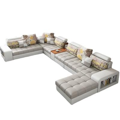 China Hot Selling Adjustable Western Style Fabric Sectional Set (Other) U Shape Corner Sofa For Living Room for sale