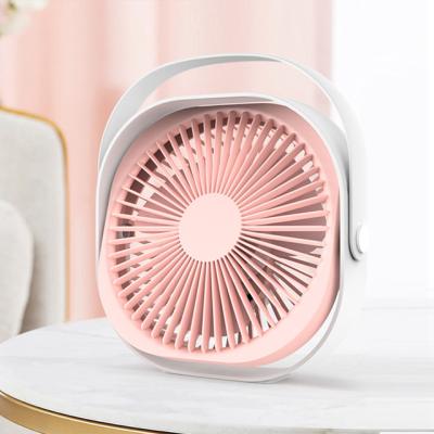 China Portable Air Conditioner Portable Room Air Cooling Desk Fans with Handle 1500mA/4000mA Li Battery Rechargeable Small Fans for sale