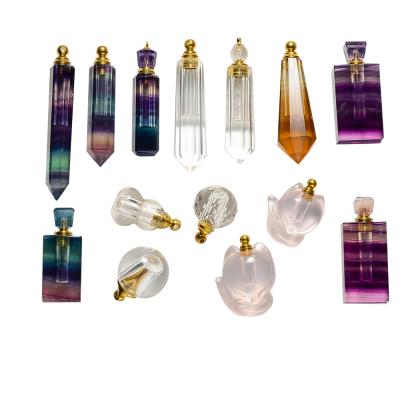 China Natural Crystal Perfume Bottle Pendant Crafts From China Colored Fluorite for sale