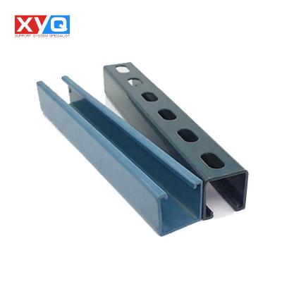 China Support 41*41 strut channel c channel hot dip galvanized steel channel  HDG unistrut Unicanal for sale