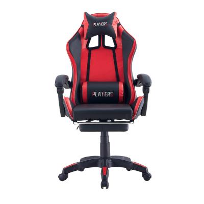 China Custom Cheap High Back PU PC Gaming Computer Leather Office Furniture (Size) Adjustable Custom Packing Gaming Chair With Footstool for sale