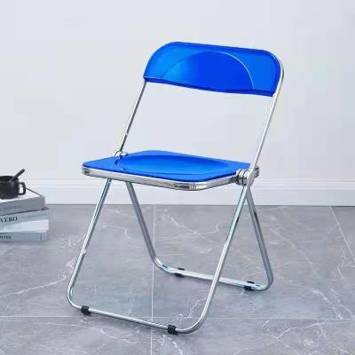 China Acrylic Outdoor Garden Metal Plastic Folding Chair Without Foldable Frame Arms for sale